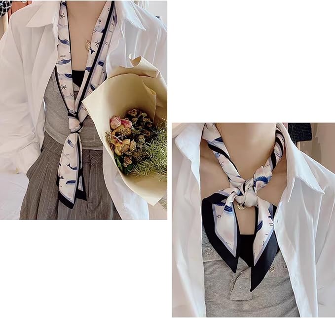 Hair Scarf for Women Silky Satin Headscarf Neck Scarves for Handbag Accessory