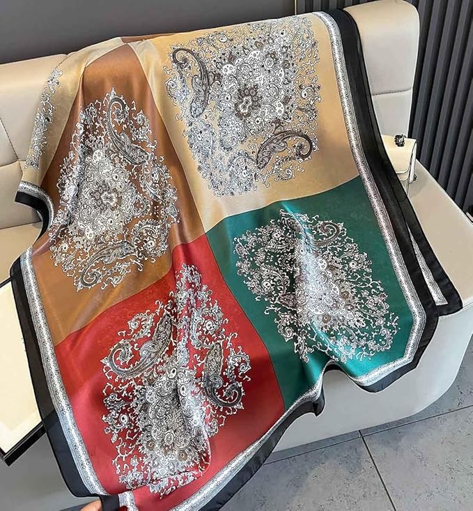 Xyueanlo Scarfs for Women Lightweight Scarves Fashion Print Floral Pattern Head Scarf Wraps Shawls