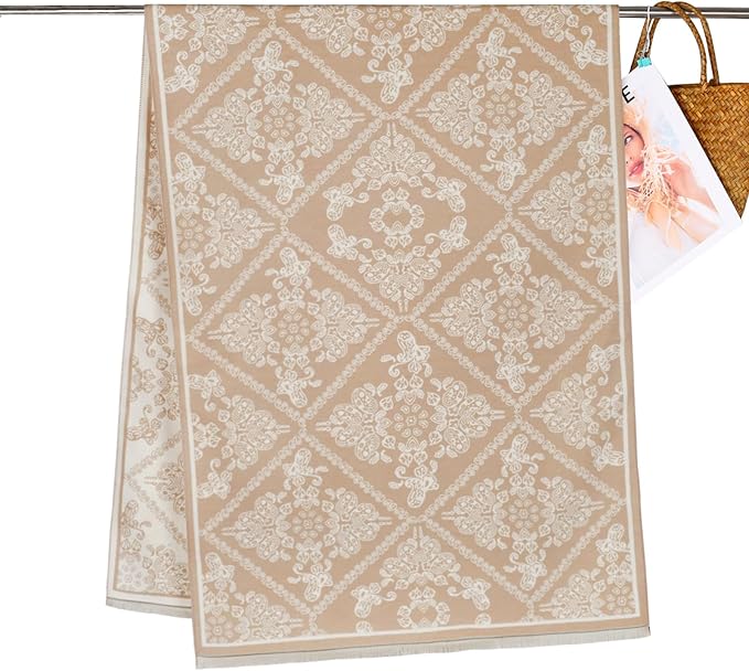 EXTREE Scarfs for Women Pashmina Silky Shawl Wrap for Evening Dressing Blanket Open Front Poncho Cape
