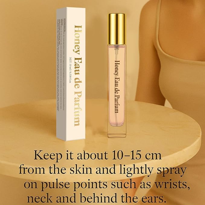 Honey Parfum Travel Size Edition 10 ml, Long-Lasting Mini Perfumes for Women, Pocket Perfume for Women, Vegan Natural Premium Oil Scent, Romantic Valentine's Day Gift for Daily & Date Use (1)
