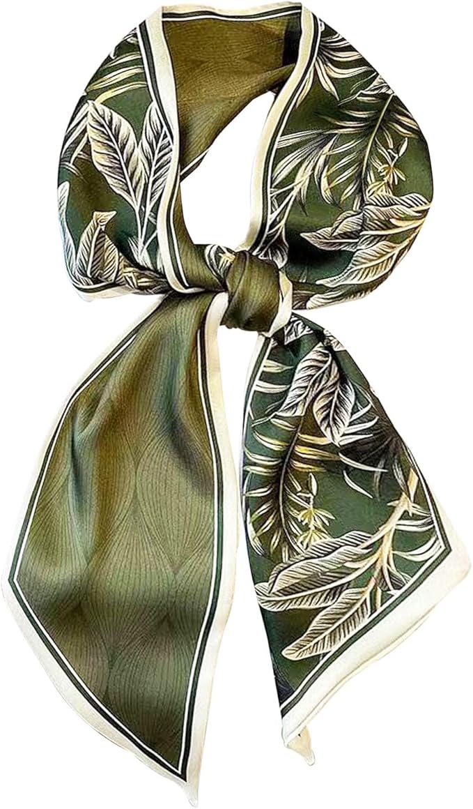 Head Scarf Hair Neck Scarves For Women Purse Bag Scarfs For Handbags Silky Long Thin Satin Headscarf Fashion