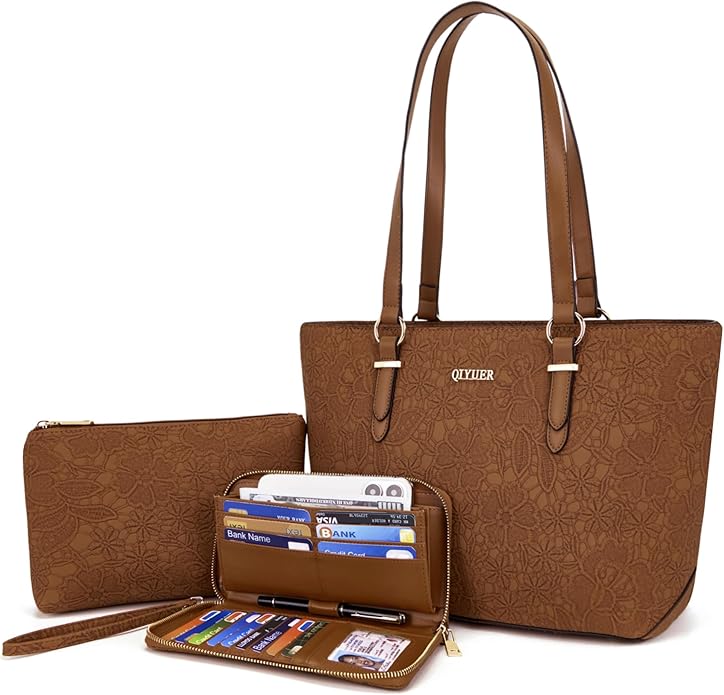 Purses And Wallets Set For Women Work Tote Satchel Handbags Shoulder Bag Top Handle Totes Purse With Matching Wallet