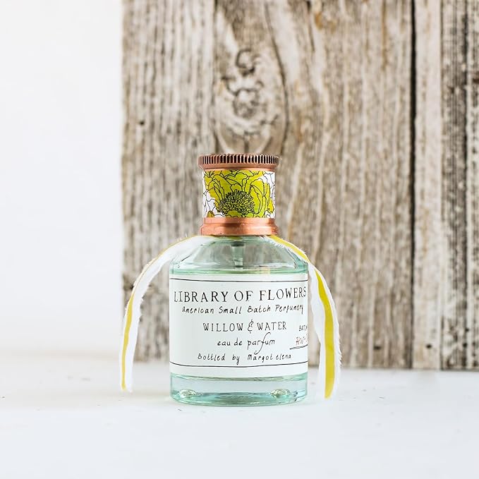 Library of Flowers Willow & Water Eau de Parfum, 1.69 Fl. Oz., Cut Greens, Flowering Lotus & Watercress Scented Women's Perfume, Luxury Fragrance Spray for Women
