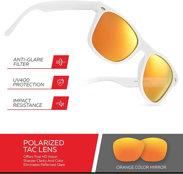 Retro Rewind Polarized Sunglasses for Men and Women - UV Protection Classic Sun Glasses