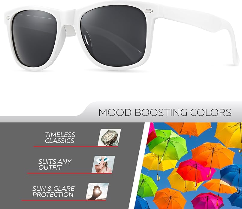 Retro Rewind Polarized Sunglasses for Men and Women - UV Protection Classic Sun Glasses