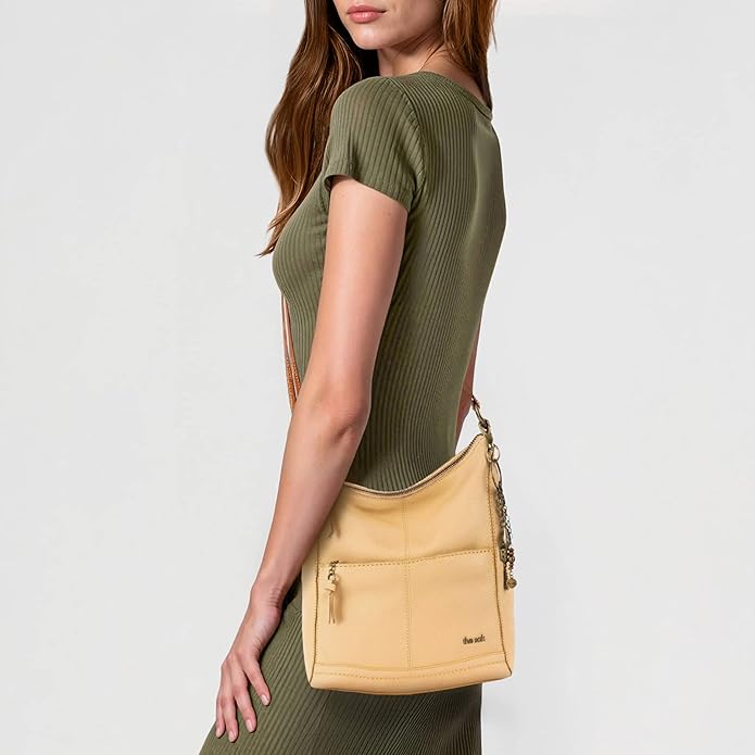 The Sak Lucia Crossbody Bag in Leather, Convertible Purse with Adjustable Strap