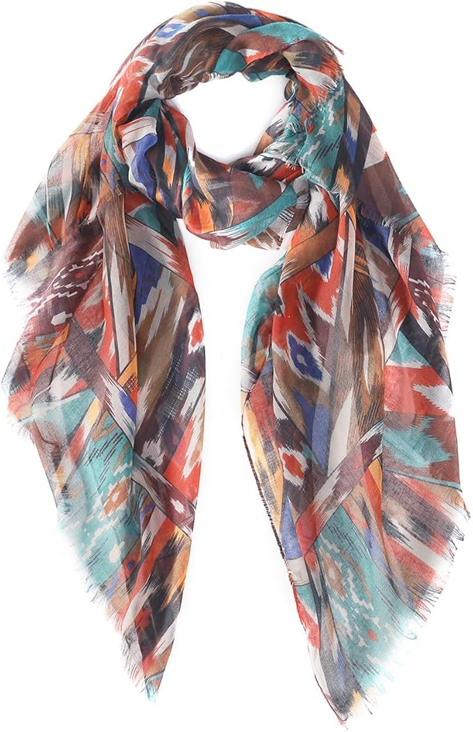 MELIFLUOS DESIGNED IN SPAIN Scarf for Women Lightweight Geometric Fashion For Summer Fall Scarves Shawl Wraps