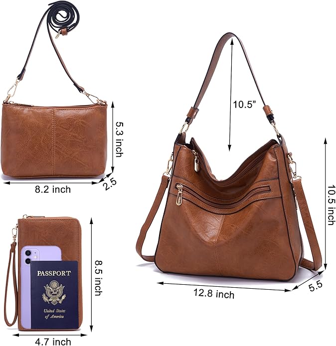 Women Large Crossbody Bags Ladies Satchel Shoulder Handbags Purse and Wallet Set for Women Totes Hobo Purses