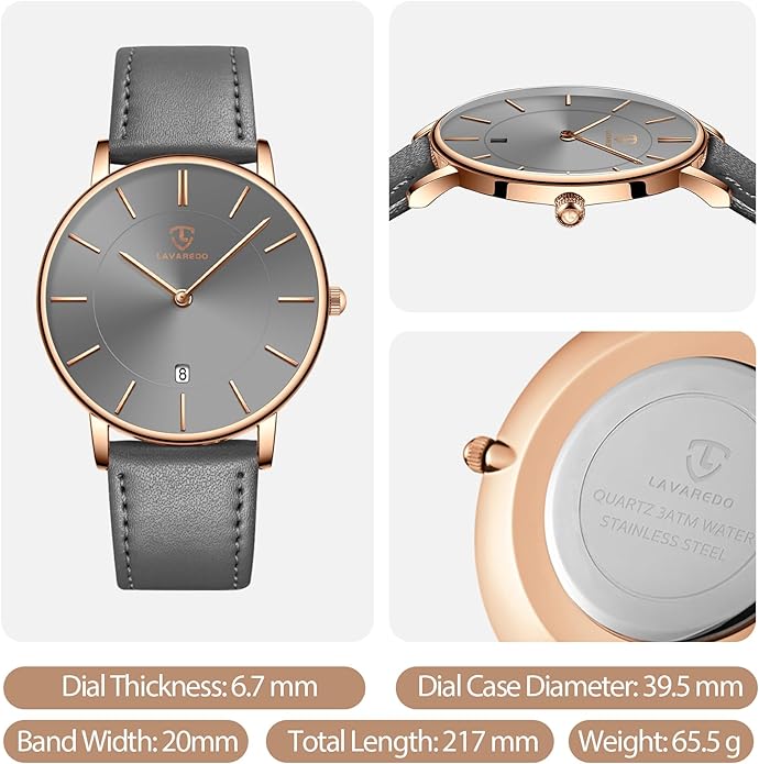 BEN NEVIS Watch, Mens Watch, Minimalist Fashion Simple Wrist Watch Analog Date with Leather Strap