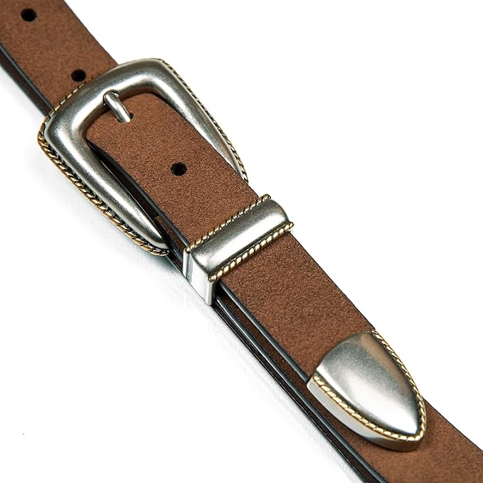 Lucky Brand Women's Western-Inspired Leather Belt | Classic | American Heritage | Casual | Vintage | Cowboy