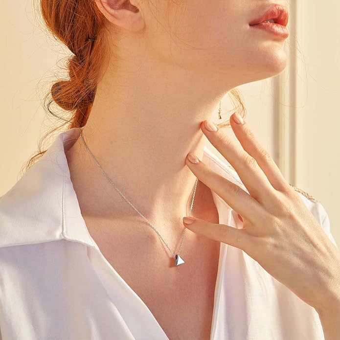 PROSILVER 925 Sterling Silver Necklace for Women | Dainty Delicate Adjustable Choker with Heart/Star/Moon/Vertical Bar Pendant, Hypoallergenic Tarnish Resistant Everyday Jewelry Gift for Her