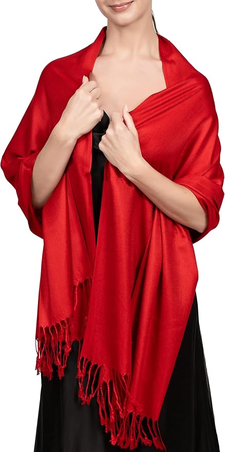Achillea Soft Silky Pashmina Scarf for Women – Shawl Wrap for Evening Dresses, Bridesmaids, Weddings & Everyday Wear