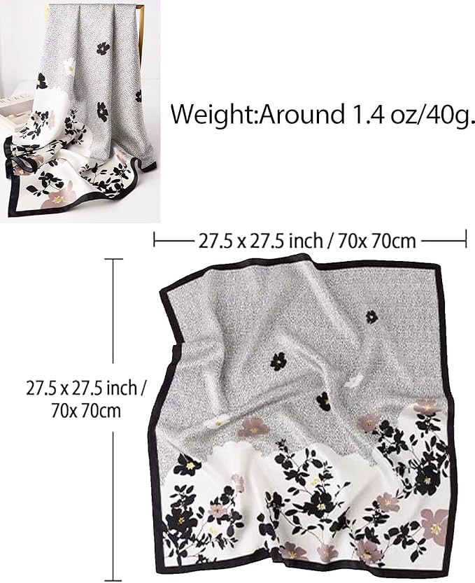 Dailyacc Hair Bandanas Scarf For Women Lightweight Fashion Neck Silk Satin Head Scarves For Sleeping Handbags Scarf