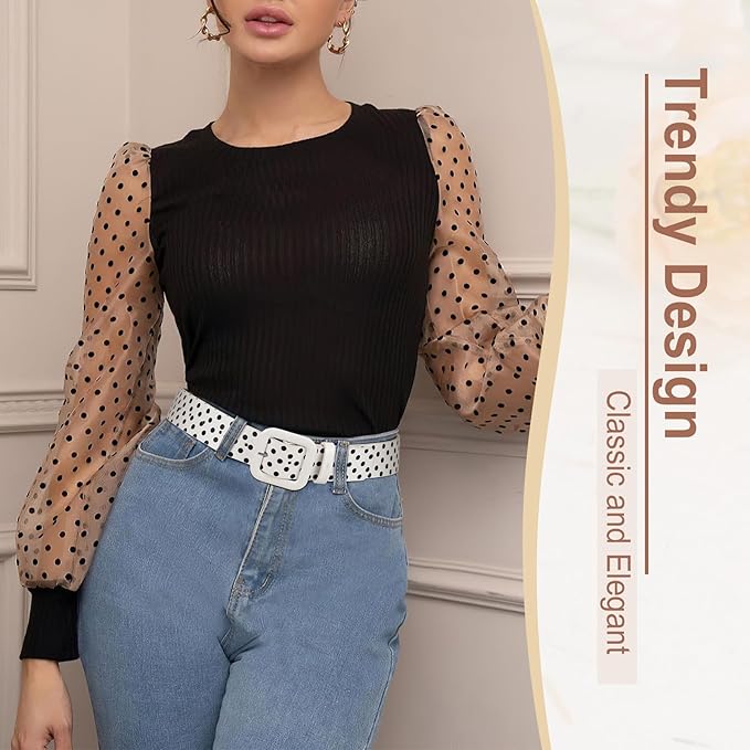 WHIPPY Women Leather Belt Candy Color Fashion Square Buckle Belt Ladies Belt for Jeans Pants Dresses