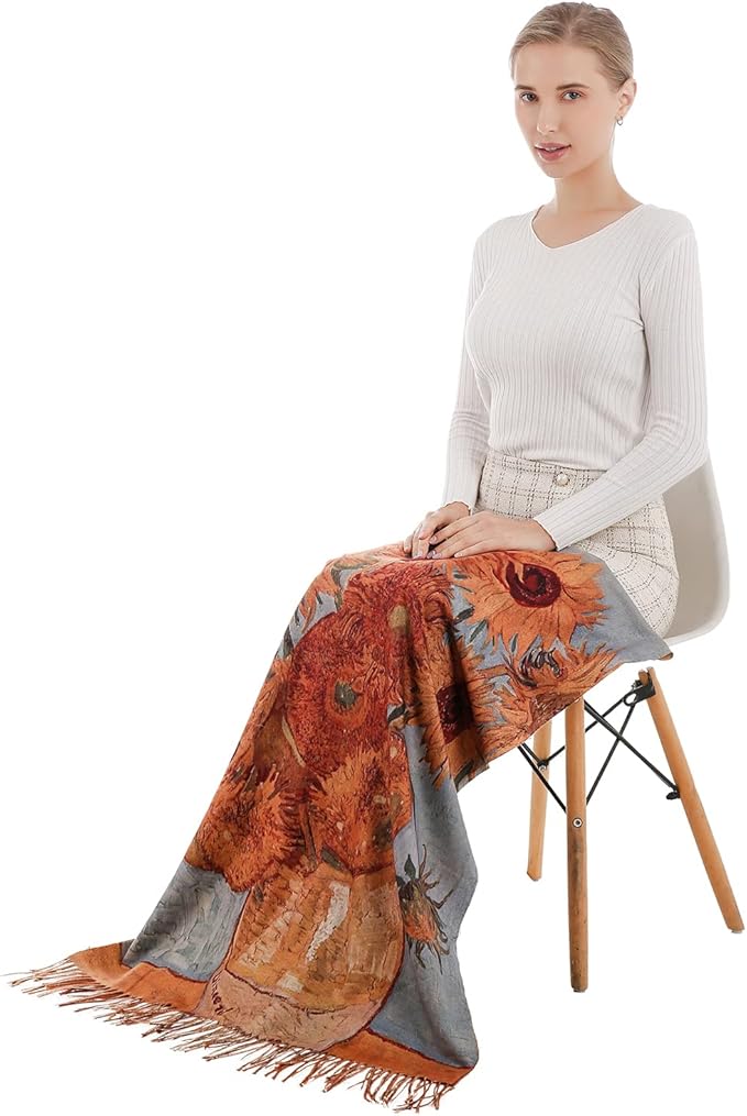 Scarf Shawl Wraps for Women Pashmina Soft Cashmere Scarf Printed Large Blanket Scarf Warm for Fall Winter