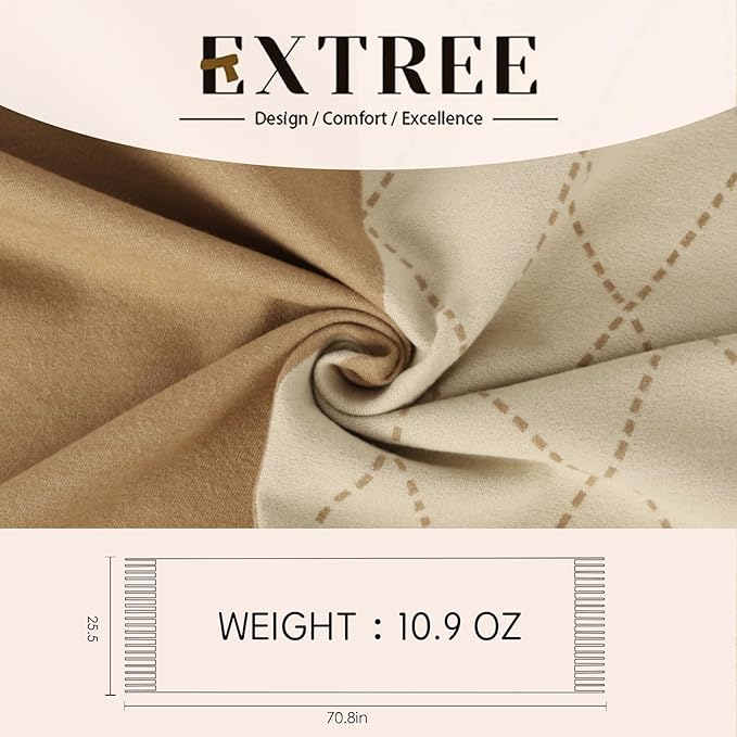 EXTREE Scarfs for Women Pashmina Silky Shawl Wrap for Evening Dressing Blanket Open Front Poncho Cape