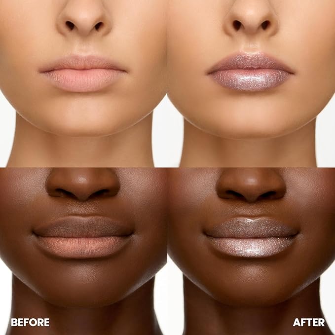 Wonderskin Wonder Blading Top Gloss - Lip Gloss, High Shine Finish, Blue Makeup For Lips (Silver Glitter)