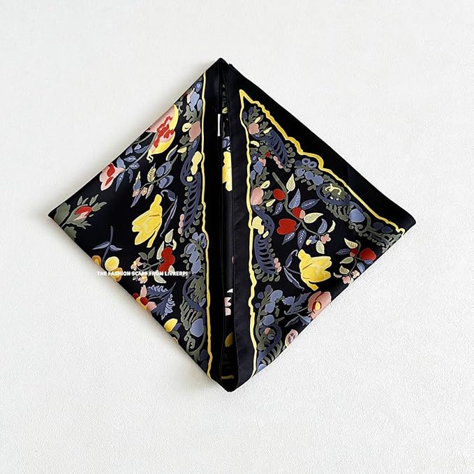 Livrerpi Silk Feeling Head Scarf Fashion Satin Hair Scarf Square Long Scarves for Women Gifts