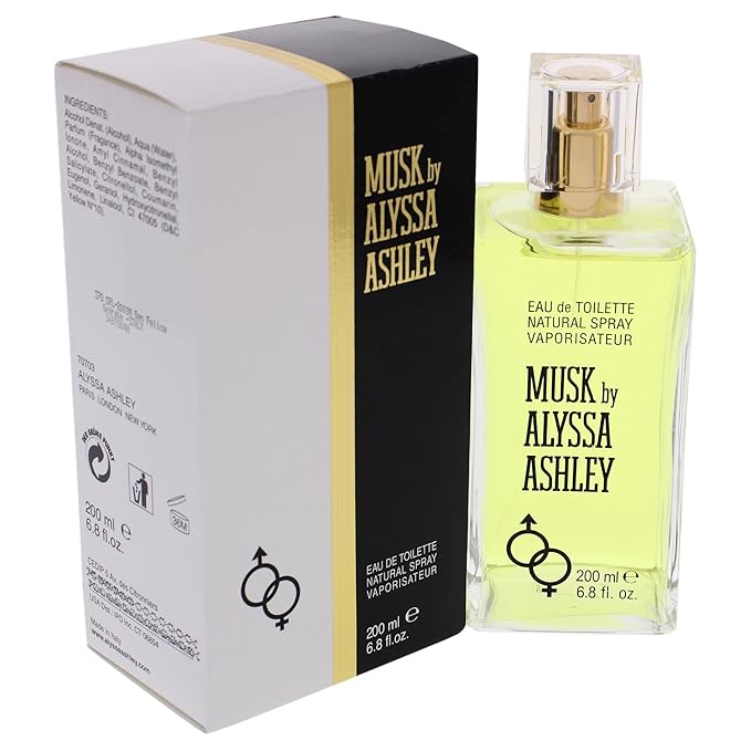 Alyssa Ashley Musk - Perfume for Men and Women with Citrus and Sicilian Bergamot - Long Lasting - Womens Fragrances - 6.8 oz EDT Spray