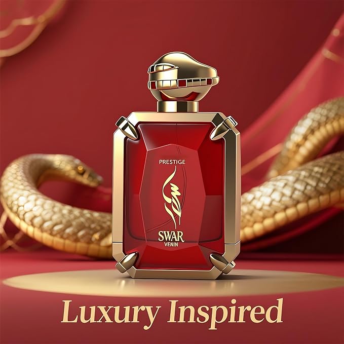 Swar Venin Women's Gourmand Perfume Eau de Parfum - Cherry,Rose, Cedarwood,Musk, Ambergris & Vanilla Luxury Scent with 24H Longevity | 3.4 Fl Oz 80% Vol Seductive Edible Fragrance