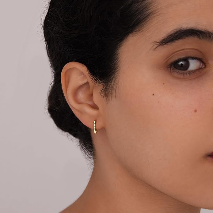 Gold Plated Statement Chunky Dangle Stud Earrings for Women, Gold Plated Hoop Knot Claw Earrings Tarnish Free Jewelry for Women Gifts
