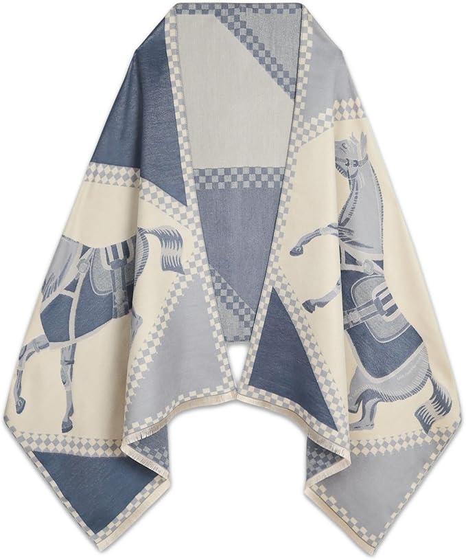 EXTREE Scarfs for Women Pashmina Silky Shawl Wrap for Evening Dressing Blanket Open Front Poncho Cape