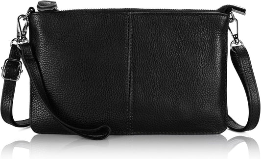 befen Genuine Leather Wristlet Clutch Wallet Purses Small Crossbody Bags for Women with RFID Blocking Card Slots