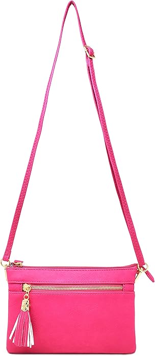 Solene Women's Lightweight Multi Compartment Wristlet Clutch Wallet Crossbody Bag