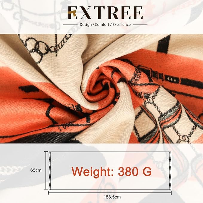 EXTREE Scarfs for Women Pashmina Silky Shawl Wrap for Evening Dressing Blanket Open Front Poncho Cape