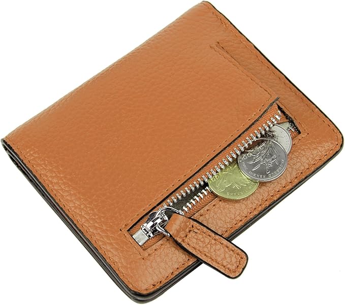 AINIMOER Small Leather Wallet for Women, Ladies Credit Card Holder RFID Blocking Women's Mini Bifold Pocket Purse