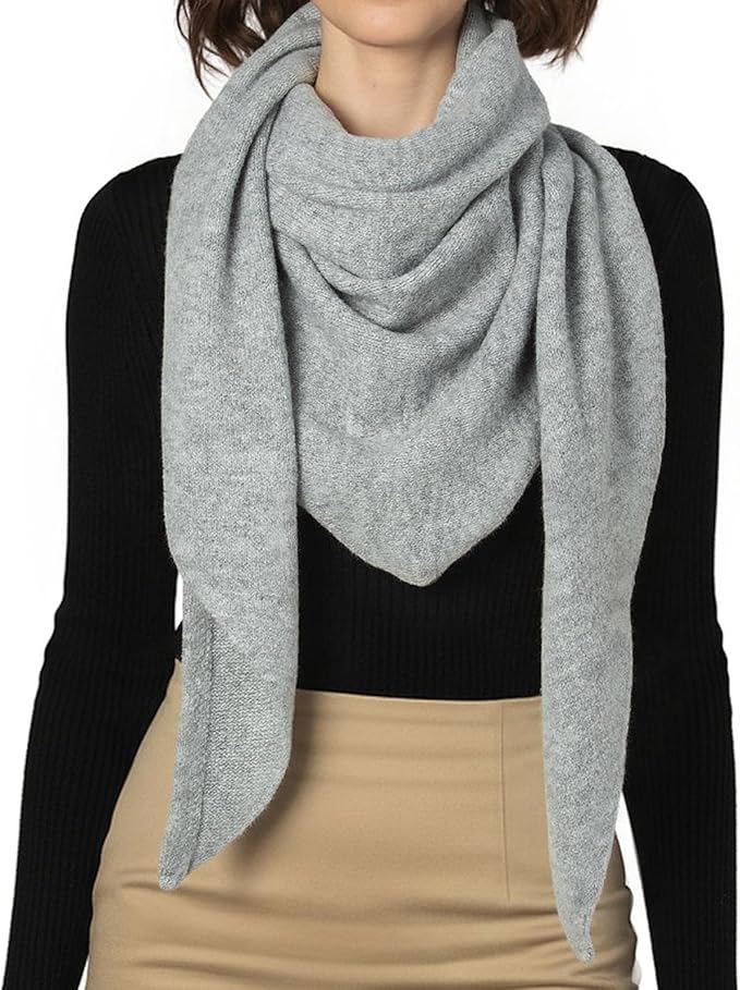 RIIQIICHY Shawl Wrap Women Pashmina Triangle Cape Knit Sweater Scarf for Fall Winter Fashion Accessory