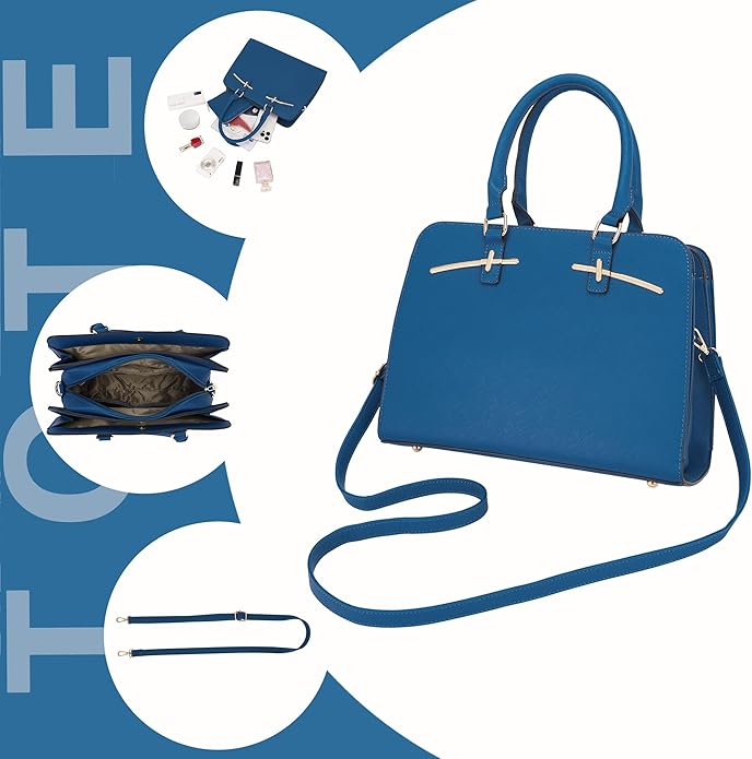 Purses for Women Handbag Wallet Tote Shoulder Hobo Bag Top Handle Satchel Purse Set 2pcs with 3 Compartments