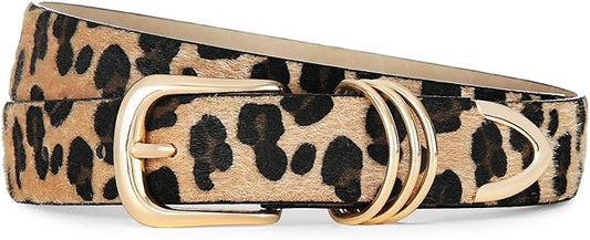 Belts for Women with Gold Buckle Faux Leather Belts Fashion Casual belts for jeans