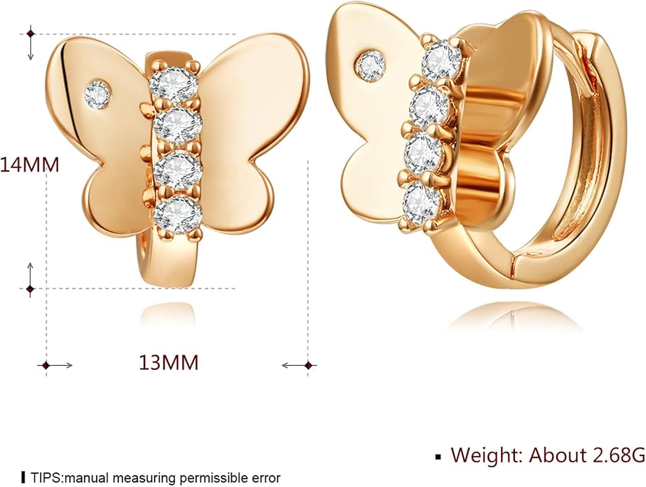 14K Gold Plated Cubic Zirconia Hoop Earrings,Three Row Diamon | Arrows | Double Row of Diamonds Huggie Earrings for Women
