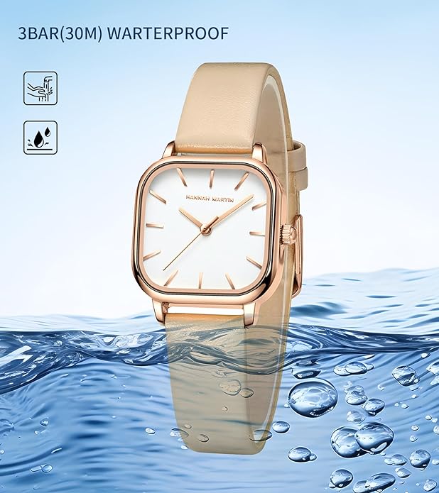 HANNAH MARTIN Watches for Women Waterproof Ladies Analog Quartz Wrist Watches Stainless Steel Band Fashion Dainty Female Watch Luxury Bracelet Diamond