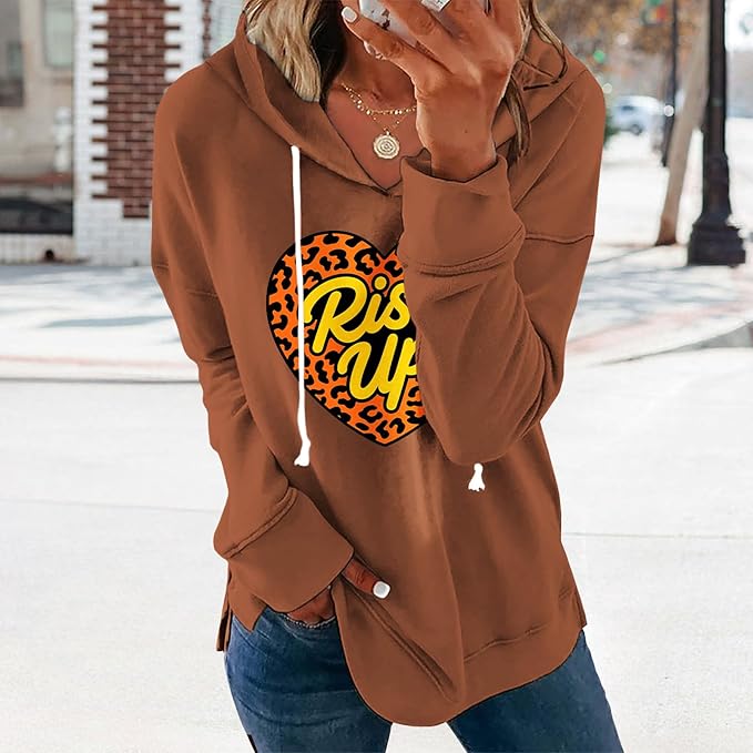 Womens Black Floral Print Hoodie Long Sleeve Cotton Blend Pullover Sweatshirt Loose Fit Casual Top For Everyday Wear