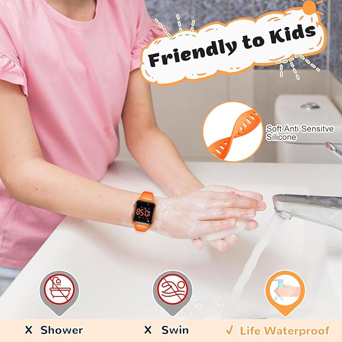 L LAVAREDO Kids Digital Watches for Boys Girls,Waterproof Sport Watch with Pedometer Stopwatch Vibration Alarm for Ages 5-13,No App Fitness Tracker Watch for Kids Teens Birthday Christmas Gifts