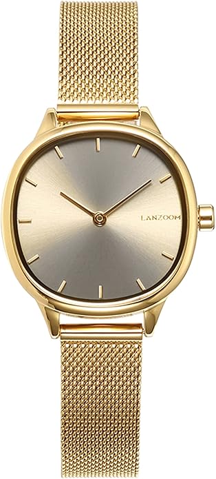 LANZOOM Retro Women's Quartz Watch - Stainless Steel case,Gold Filled, Ideal Gift for Holidays and Special Occasions.