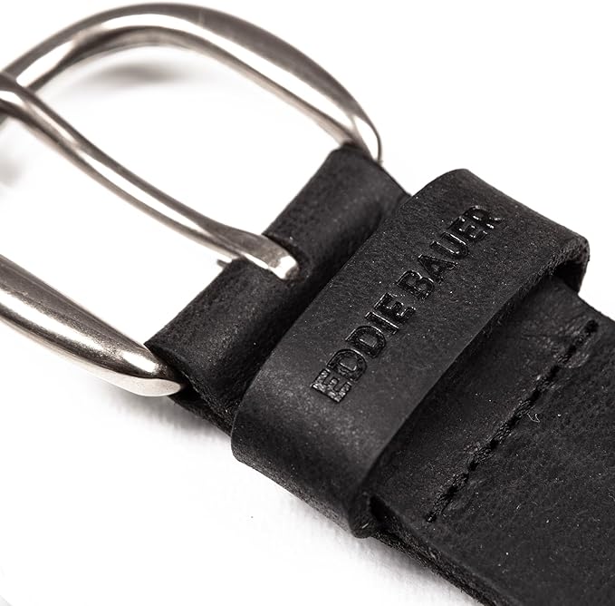 Eddie Bauer Women's Casual Leather Belts with Durable Metal Buckle