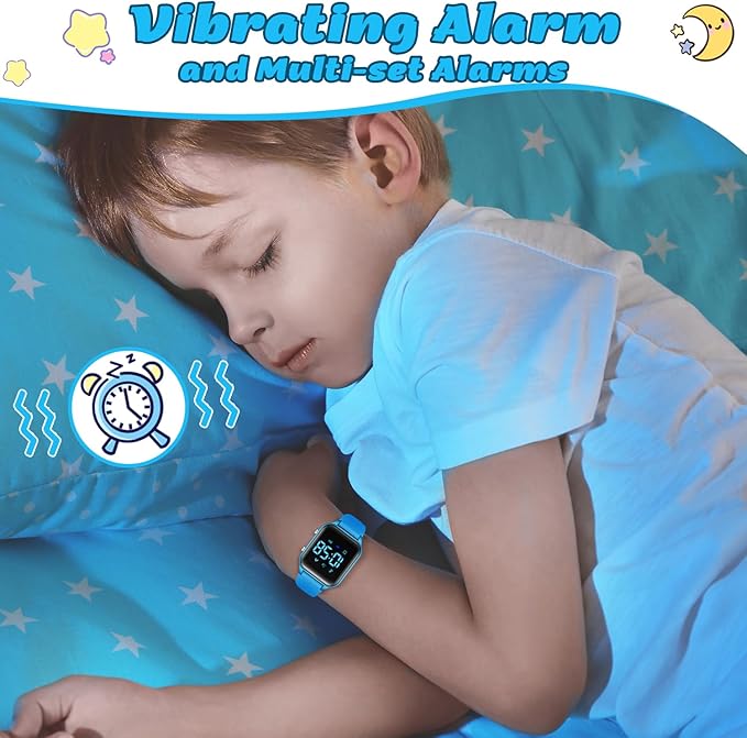 L LAVAREDO Kids Digital Watches for Boys Girls,Waterproof Sport Watch with Pedometer Stopwatch Vibration Alarm for Ages 5-13,No App Fitness Tracker Watch for Kids Teens Birthday Christmas Gifts