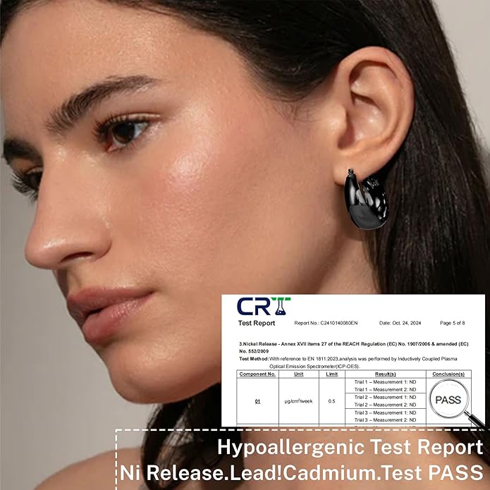 Senteria 12mm Wide Thick Hoop Earrings 925 Sterling Silver Hoop Earrings for Women Hypoallergenic 14K Real Gold Plated Hoops Large Earring Lightweight Chunky Hoops Earring for Women 25/30/40/50MM