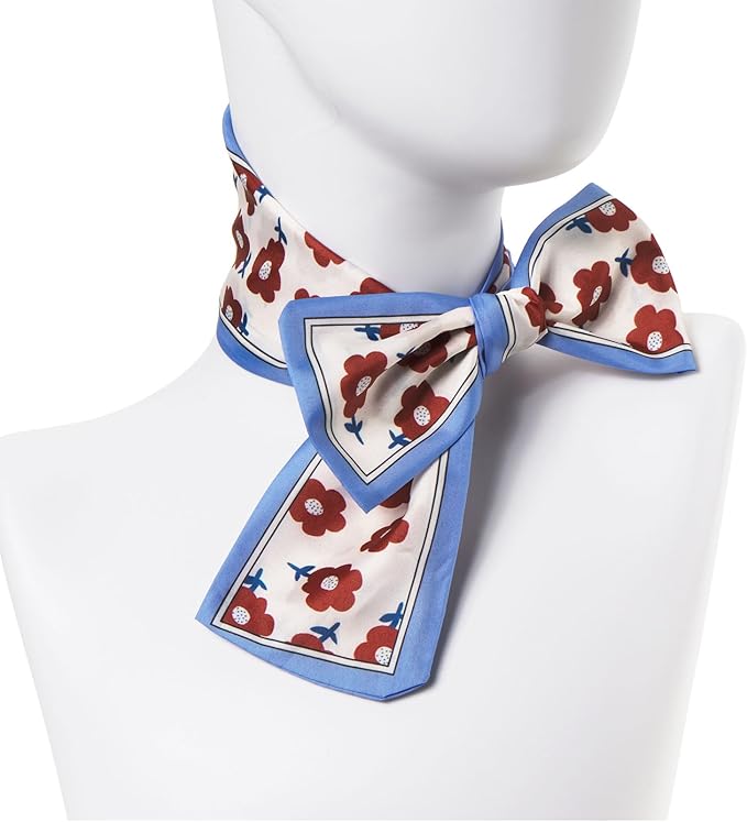 4 Pack Purse Scarf Handbags Skinny Twill Hair Scarves Narrow Neck Scarf Band Women Fashion Accessories Bag Charms