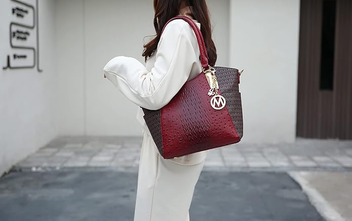 MKF Collection Tote Bag for Women Vegan Leather Shoulder Bag – Top-Handle Purse, Ladies Handbag by Mia K