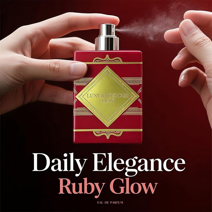 LA BELLA, Perfume for Women, Long Lasting EDP, Feminine Scent, Delicate Fragrances for Women, Day to Night Wear, 3.4 Fl Oz (Luxurious Oud Ruby)