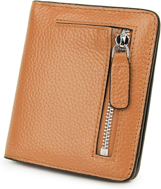 AINIMOER Small Leather Wallet for Women, Ladies Credit Card Holder RFID Blocking Women's Mini Bifold Pocket Purse