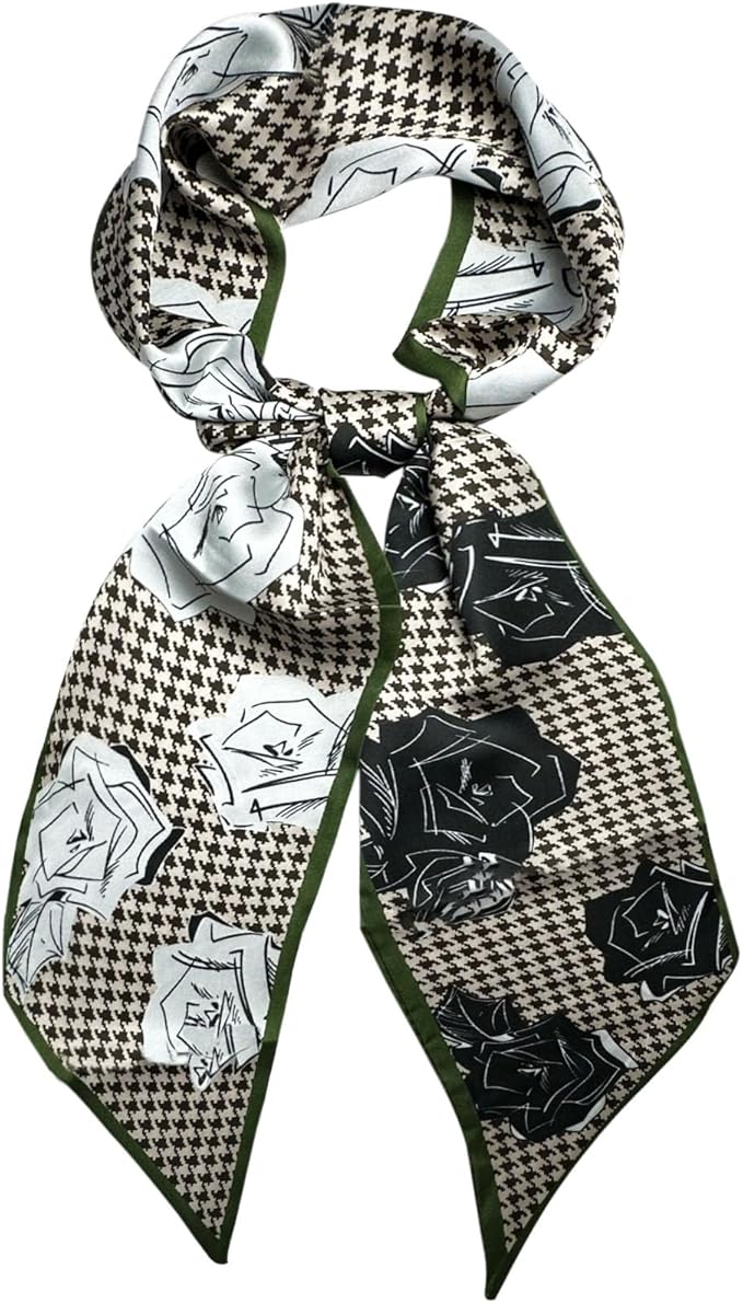 Head Scarf Hair Neck Scarves For Women Purse Bag Scarfs For Handbags Silky Long Thin Satin Headscarf Fashion