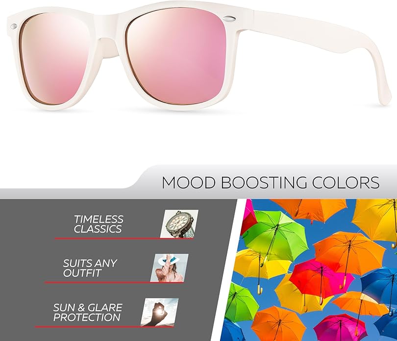 Retro Rewind Polarized Sunglasses for Men and Women - UV Protection Classic Sun Glasses