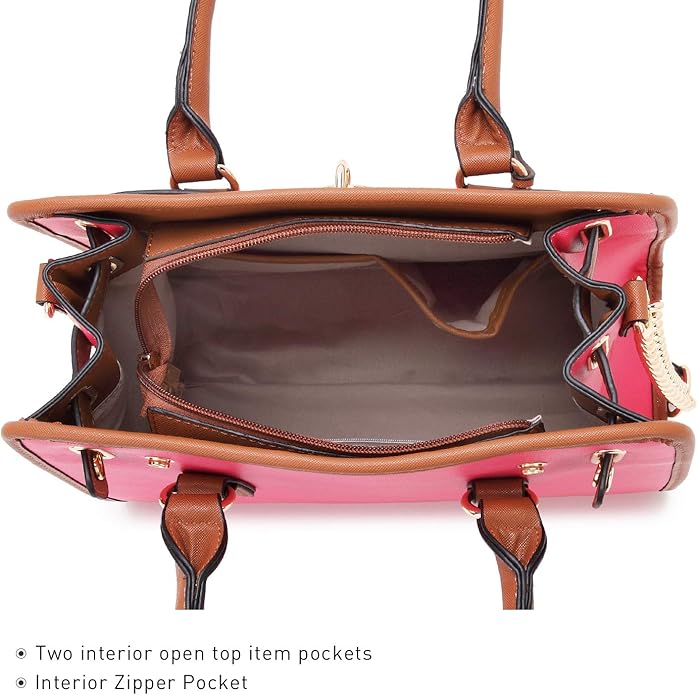 Dasein Women Handbags Top Handle Satchel Purse Shoulder Bag Hobo Bag Work Bag Set 2pcs