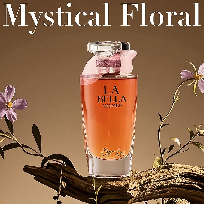 LA BELLA, Perfume for Women, Long Lasting EDP, Feminine Scent, Delicate Fragrances for Women, Day to Night Wear, 3.4 Fl Oz (LA BELLA)