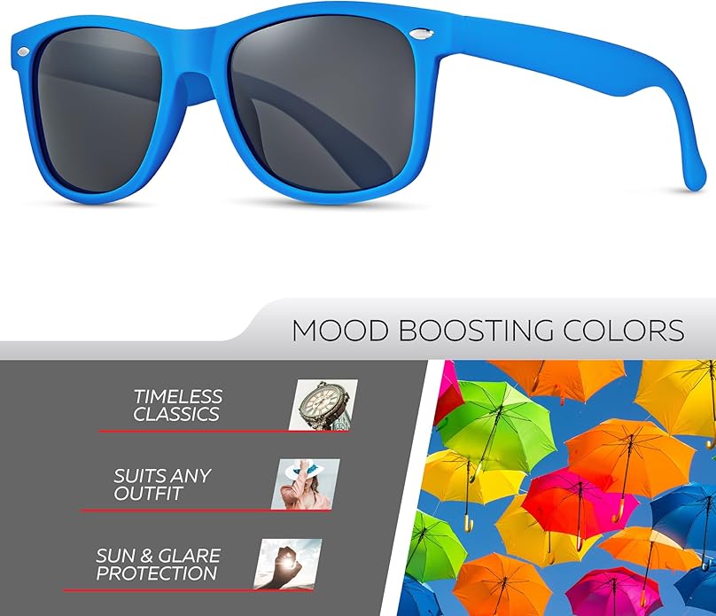 Retro Rewind Polarized Sunglasses for Men and Women - UV Protection Classic Sun Glasses